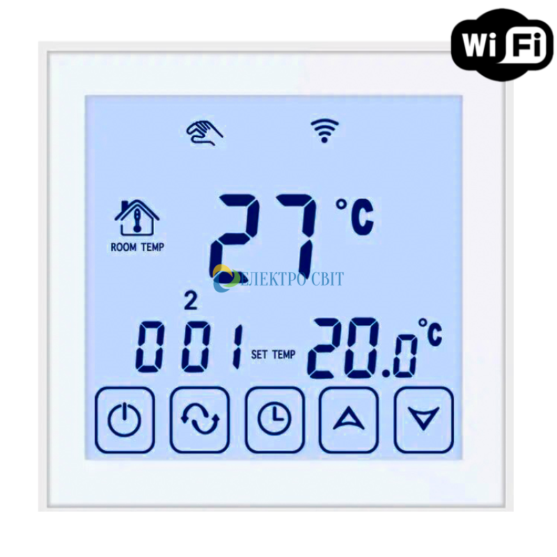 Терморегулятор Ecoset BHT-323 WIFI програмований з датчиком підлоги 3м